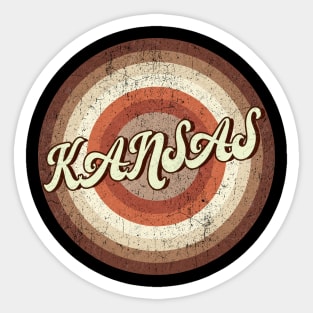 Vintage brown exclusive - kansas Sticker